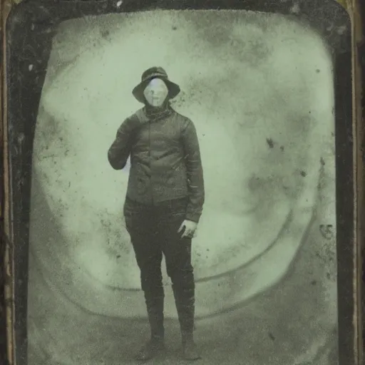 Image similar to tintype photo, underwater, huge monster