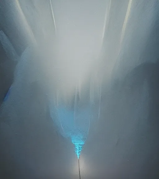 Image similar to lokah samastah sukhino bhavantu vertical blue light, iphone 1 3 pro max, painting art, volumetric lighting, majestic light, ethereal, hyperrealistic, at night, epic, masterpiece, by reuben wu