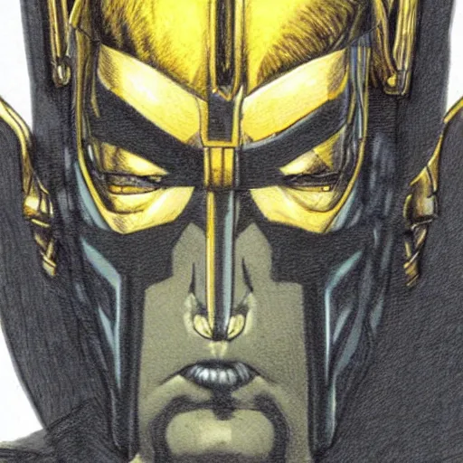 Image similar to portrait of Anubis, angry, in Travis Charest style