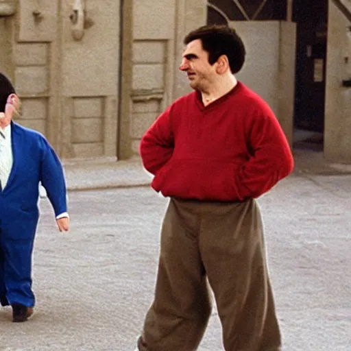 Image similar to Mr. Bean cripwalking