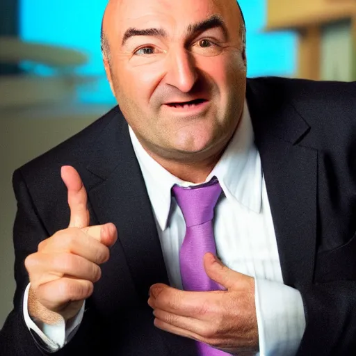 Prompt: Kevin O'Leary in a Pixar movie