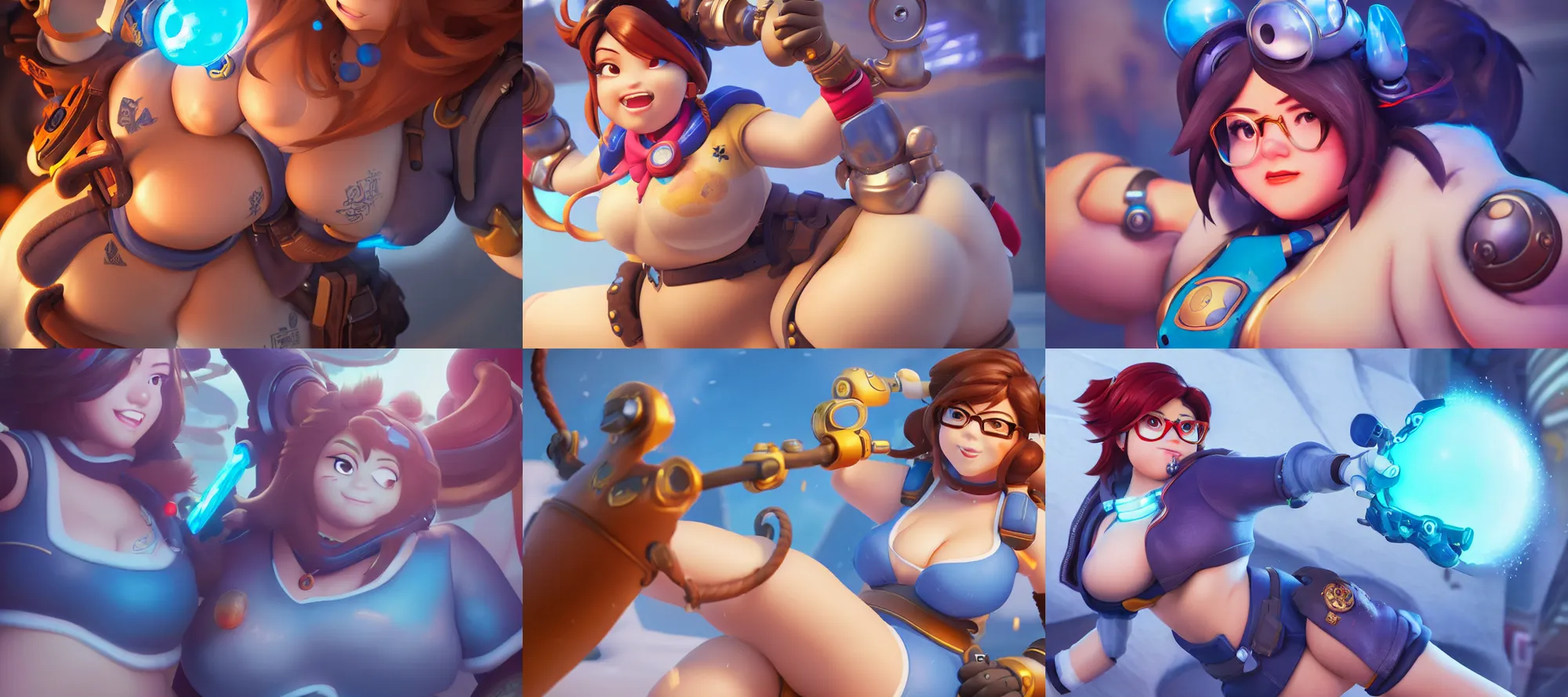 Prompt: hyperdetailed mei from overwatch as a disney pixar character, hd texture, beautiful 3D render, 8k, octane render, soft lighting, in the city, sharp focus, plump, golden hour