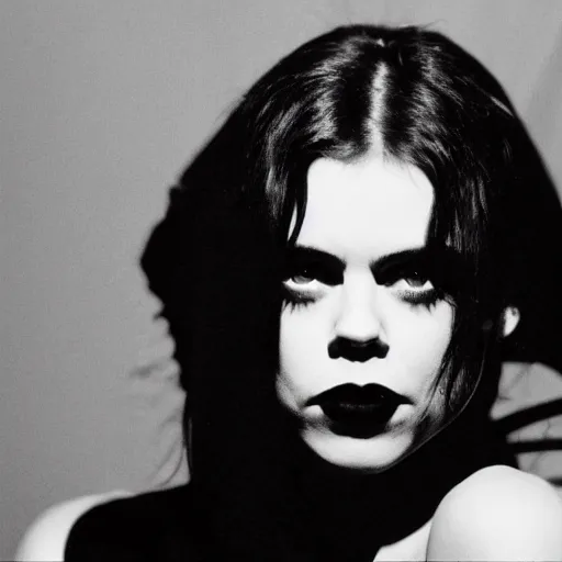 Image similar to beautiful fairuza balk in a film noir, 8 k,