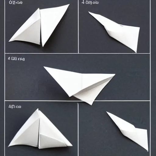 Prompt: instructions for folding a paper plane, hyper detailed, 4k