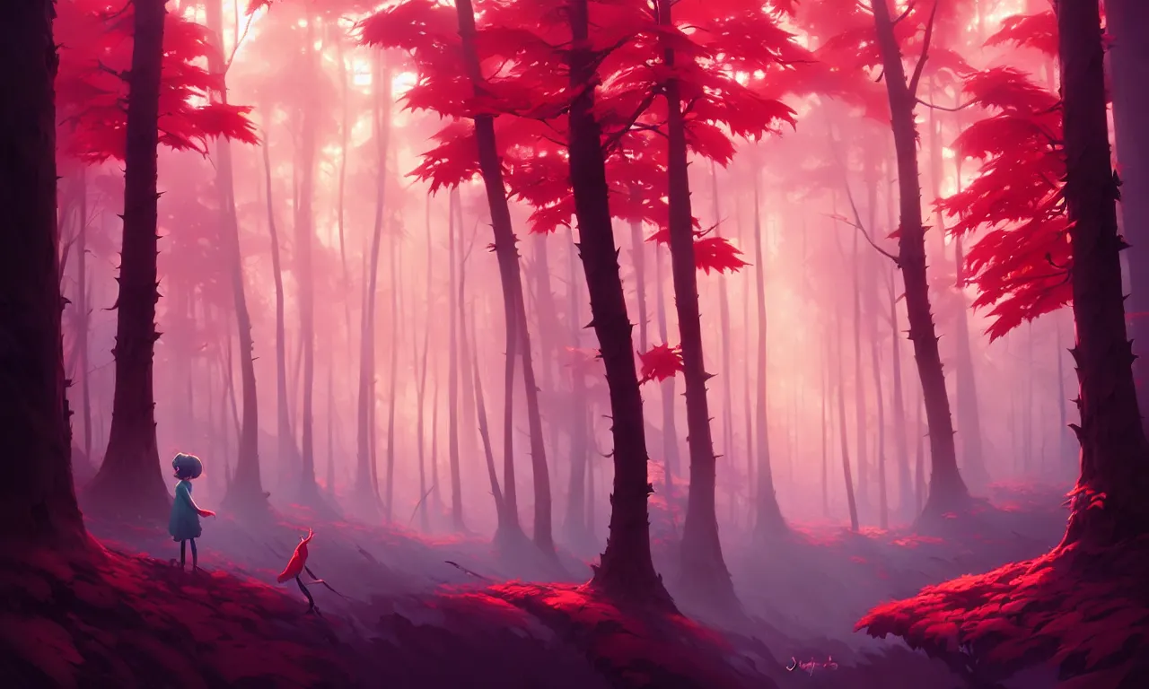 Image similar to Dark forest large strawberries, behance hd by Jesper Ejsing, by RHADS, Makoto Shinkai and Lois van baarle, ilya kuvshinov, rossdraws global illumination