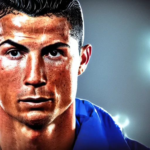 Prompt: cristiano ronaldo as doctor, accurate, 30mm, face, soft colours, dramatic lighting, nikon