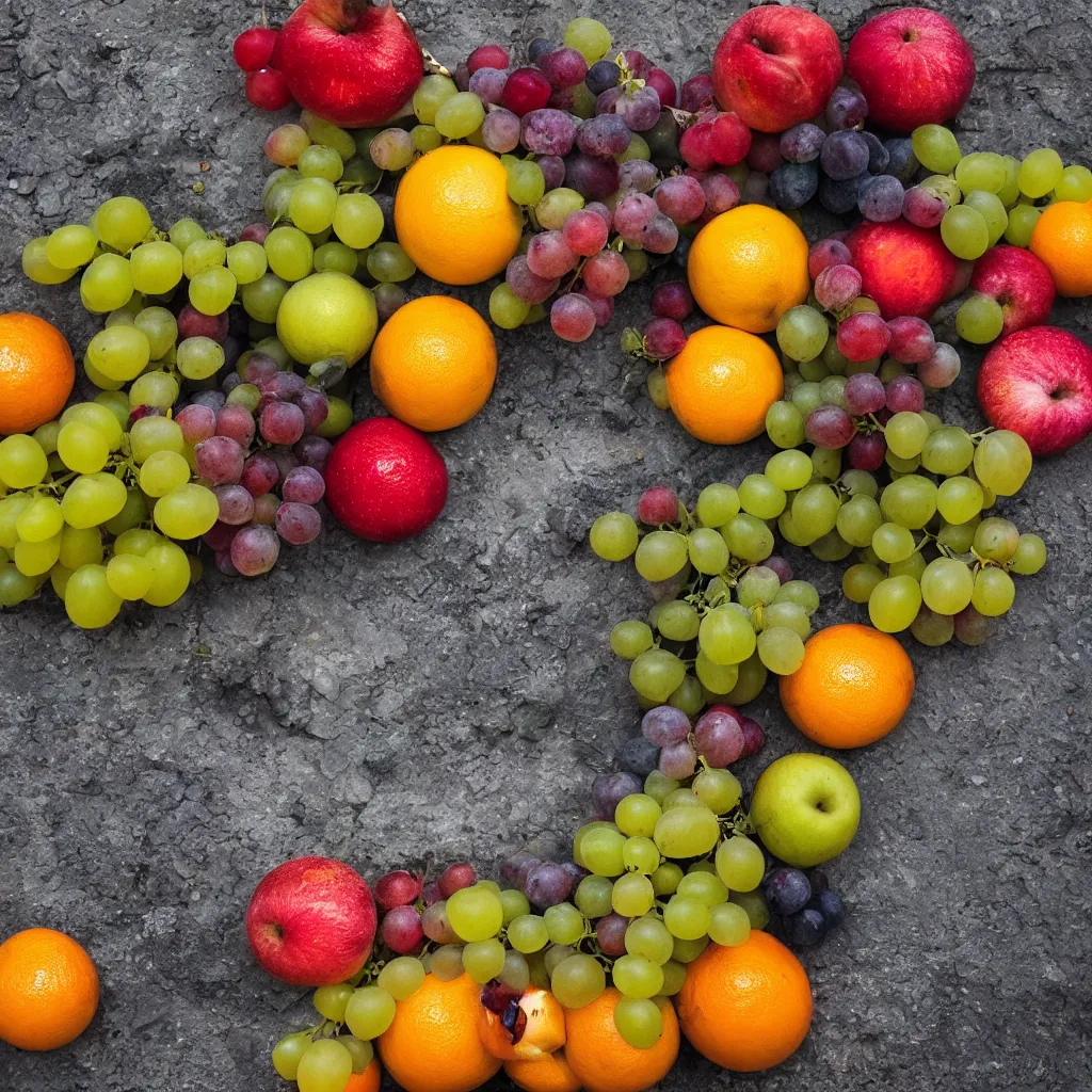 Image similar to 8 k award winning photo of fruits