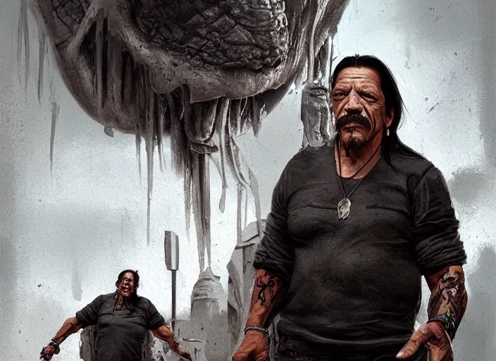 Prompt: danny trejo from a can of beans, digital illustration, in the style of greg rutkowski, amazing detail, epic