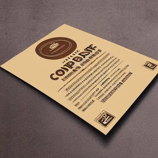 Prompt: square shaped flyer design for a coffee bean roasting company, layout design, dark brown and beige colour palette, template layout