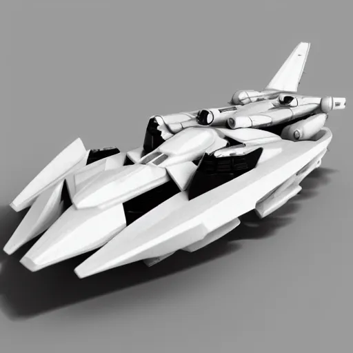 Image similar to 3 d, 3 d filament, gunpla spaceship, akira motorcycle, white color, thermodynamic, light, tron bike, white background, octane render, aesthetic, clean, starfox, minimalist, aluminum, octane render, eureka 7, blender, cycles