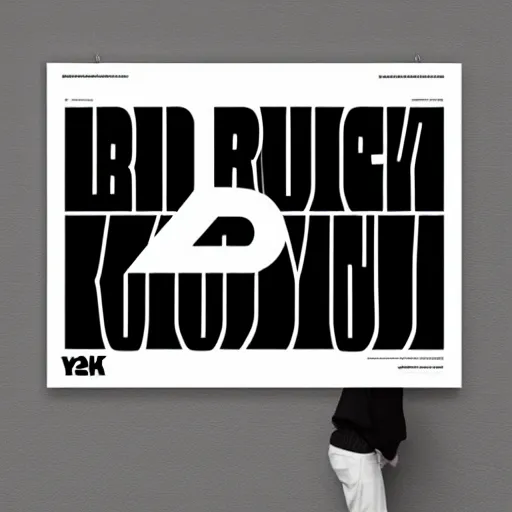 Image similar to black on white graphic poster in style of david rudnick, acid, y 2 k