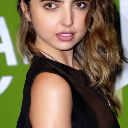 Image similar to ana de armas flirting with the camera,