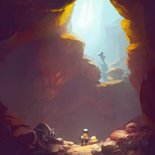Prompt: happy pepe the miner in the cave, greg rutkowski
