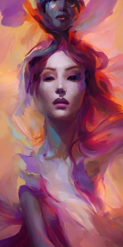 Image similar to ancient spice sorceress by yanjun cheng, alex ross, artgerm, floating, magic energy, wide angle, iridescent, pinterest