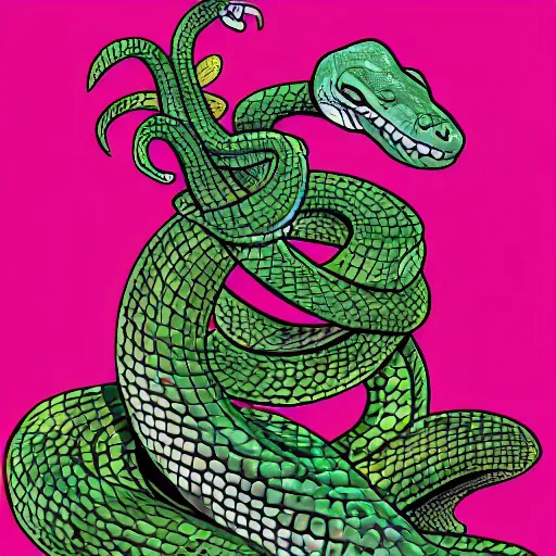 Image similar to queen elizabeth as a reptile, snake woman, snake person