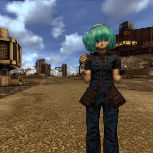 Image similar to fallout new vegas mod featuring cirno from touhou