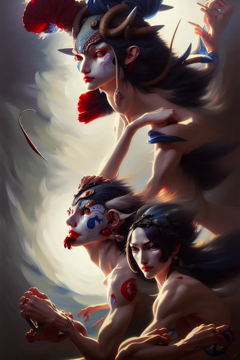 Image similar to beautiful priness mononoke, three point lighting, dramatic lighting, high details, 4k, 8k, best, accurate, photorealism, ultrarealistic, digital painting, style of Peter Mohrbacher, Caravaggio, Dali, Boris Vallejo, Hajime Sorayama