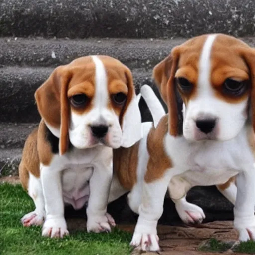 Prompt: beagle dogs taking over the world