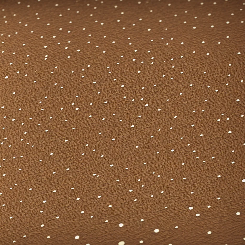 Image similar to a close up of a wooden surface with dots, an ultrafine detailed painting by pixar, polycount, american scene painting, physically based rendering, prerendered graphics, repeating pattern