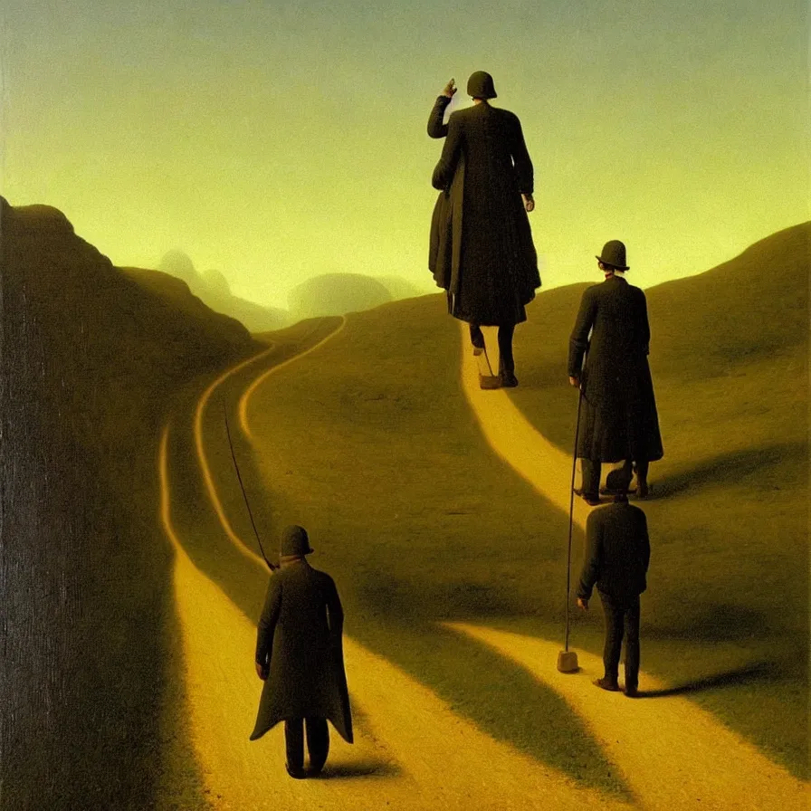 Prompt: artwork about a road to freedom, by franz sedlacek. atmospheric ambiance. depth of field and tridimensional perspective. lighthearted mood. hd.