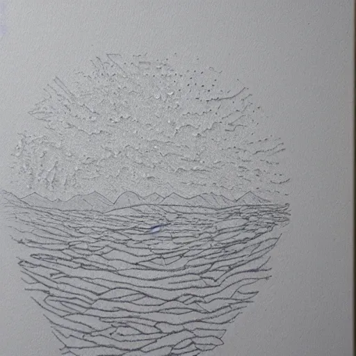 Prompt: luminist polar landscape, stipple brushwork