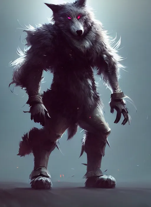 Prompt: handsome dark gray male anthropomorphic wolf fursona, long red hair wearing destiny 2 armor. character design by cory loftis, fenghua zhong, ryohei hase, ismail inceoglu and ruan jia. artstation, volumetric light, detailed, photorealistic, fantasy, rendered in octane