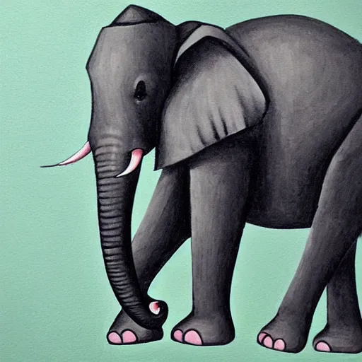 Prompt: Elephant artwork by kim jun ji,