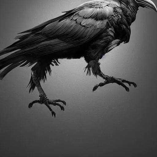 Image similar to detailed digital art, realistic, raven spilling ink by naomi chen, cgsociety