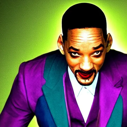 Image similar to Will Smith as the Joker