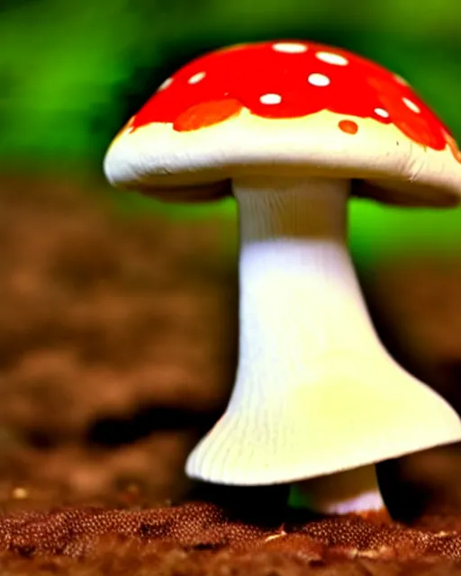 Image similar to a mushroom with arms and legs