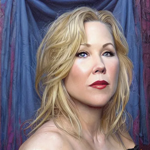 Image similar to Christina Applegate, by Mark Brooks, by Donato Giancola, by Fiona Stephenson