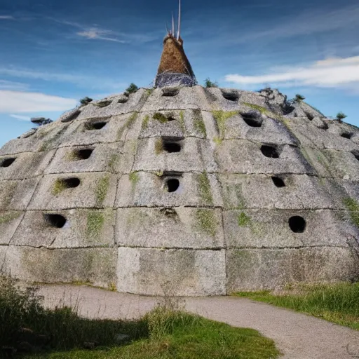 Prompt: giant, forgotten city in Scandinavia with incredible architecture