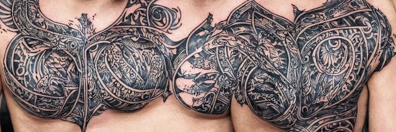 Image similar to intricate tattoos design pattern for bikers