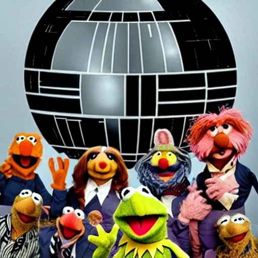 Prompt: muppets storming the death star