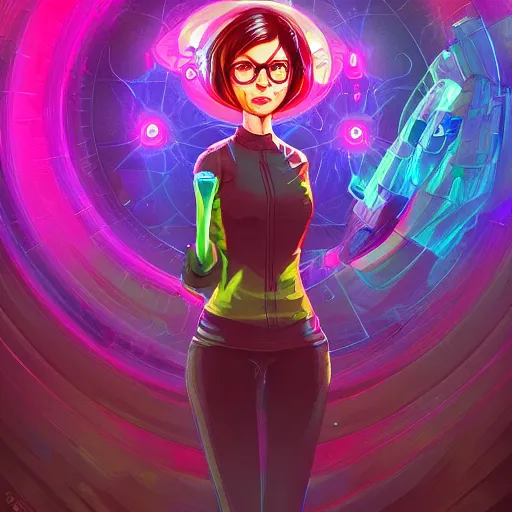 Image similar to skill magic geek inside matrix deepdream radiating a glowing aura stuff loot legends stylized digital illustration video game icon artstation lois van baarle, ilya kuvshinov, rossdraws,