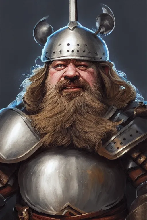 Dwarf Knight Portrait, Highly Detailed, D & D, | Stable Diffusion