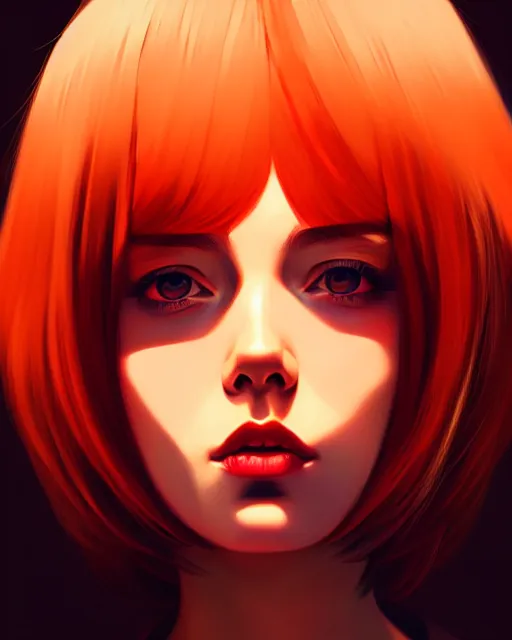 Image similar to a detailed portrait of a woman by ilya kuvshinov, digital art, dramatic lighting, dramatic angle