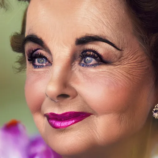 Image similar to closeup photo of elizabeth taylor's iris eos 5 ds r, iso 1 0 0, f / 8, 1 / 1 2 5, 8 4 mm, postprocessed, bokeh )