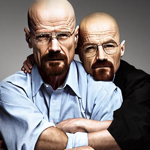 Image similar to walter white sitting on walter white's lap