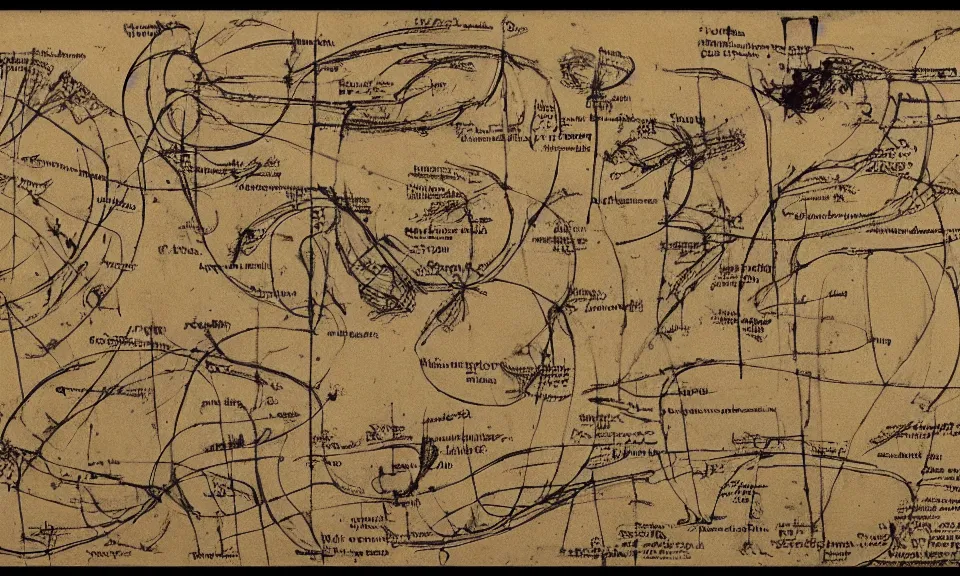 Image similar to Schematics of the early internet, by Lascaux cave painters