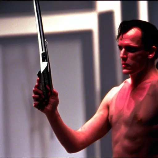 Prompt: Shakespeare play in American Psycho (1999)