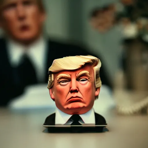 Prompt: toy of donald trump cinestill, 800t, 35mm, full-HD