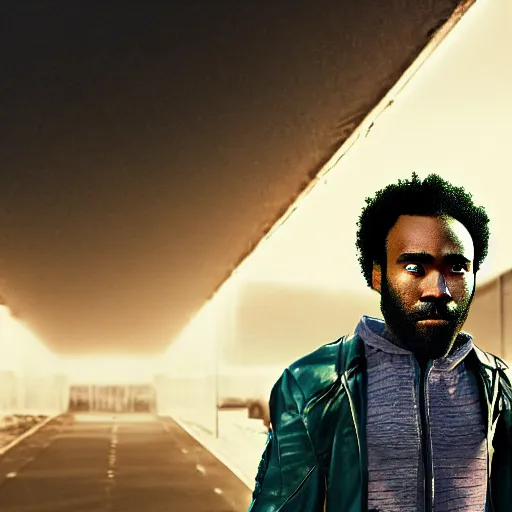 Image similar to donald glover as the prowler, digital art, dramatic, lomo, field of view, f / 2 2, 3 d, angry, evil, posterization, by weta digital, 8 k concept art, detailed