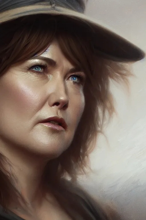 Prompt: ultra detailed close up facial portrait of lucy lawless, extremely detailed digital painting, in the style of fenghua zhong and ruan jia and jeremy lipking and peter mohrbacher, mystical colors, rim light, beautiful lighting, 8 k, stunning scene, raytracing, octane, trending on artstation