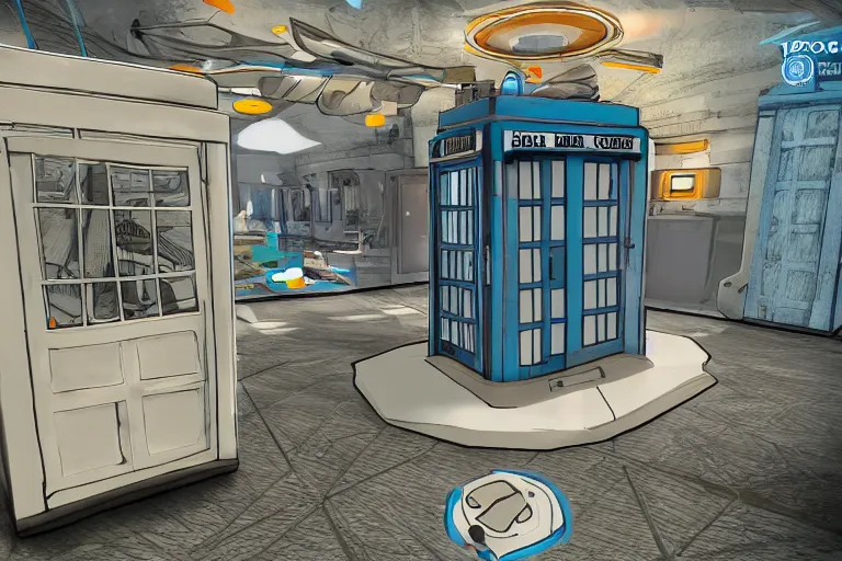 Image similar to tardis in portal 2