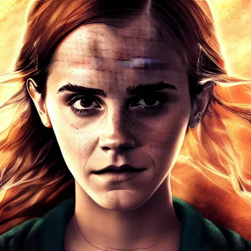Prompt: digital art. emma watson as harry potter. extremely detailed. during golden hour. 4 k.