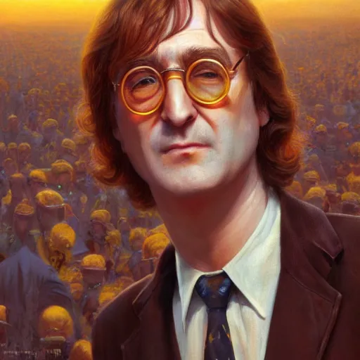 Image similar to john lemon ( parody of john lennon ), detailed, centered, digital painting, artstation, concept art, donato giancola, joseph christian leyendecker, wlop, boris vallejo, breathtaking, 8 k resolution, extremely detailed, beautiful, establishing shot, artistic, hyperrealistic, octane render