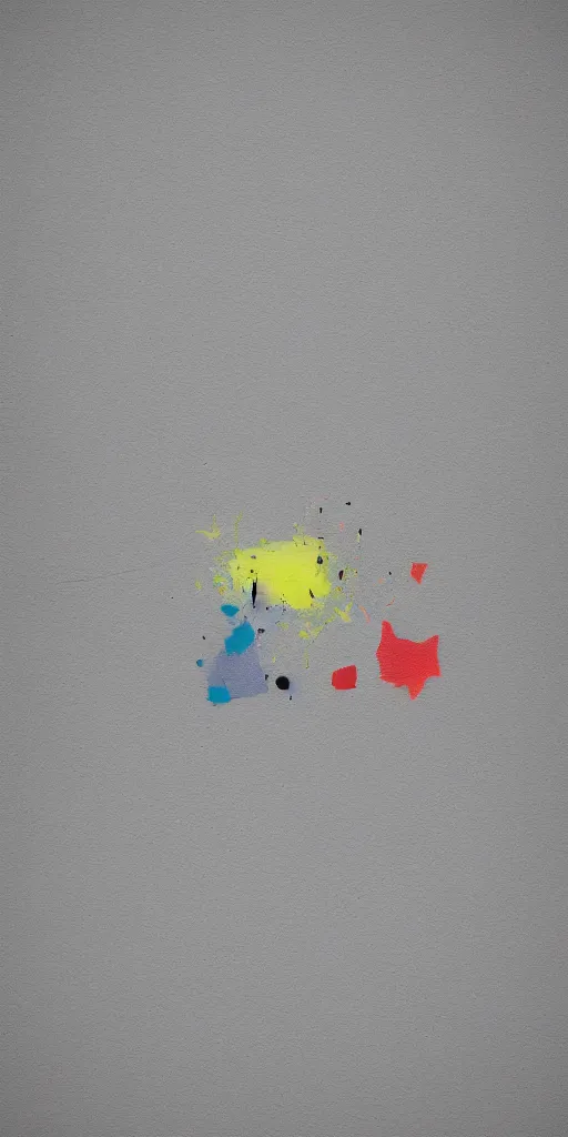 Image similar to negative space, highly colorful, minimal, simplistic, amazing simple composition, vaporwave, gertrude abercrombie, minimalistic graffiti masterpiece, minimalism, 3 d abstract render overlayed, black background,, trending on artstation, ink splatters, pen lines, incredible detail, creative, positive energy, happy, unique, face, artgerm