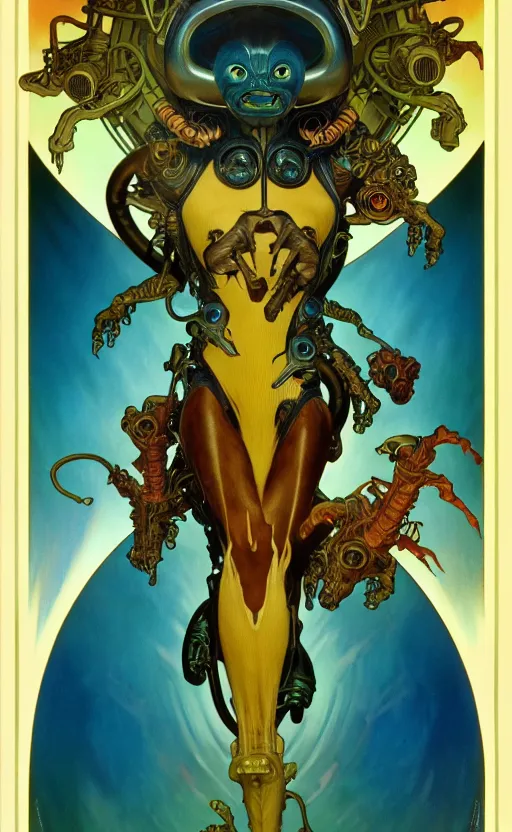 Image similar to exquisite imaginative alien creature poster art, humanoid, movie art, by lucusfilm, weta studio, alphonso mucha, james jean, frank frazetta, 8 k, denoised