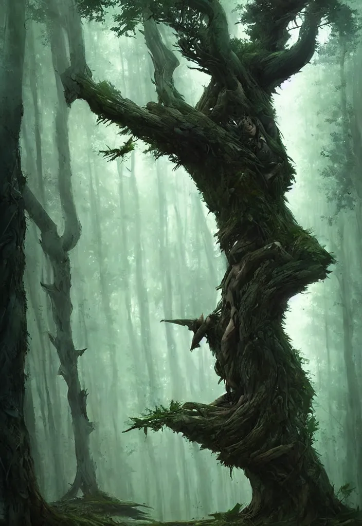 Image similar to Spirit soul of forest, by Greg Rutkowski